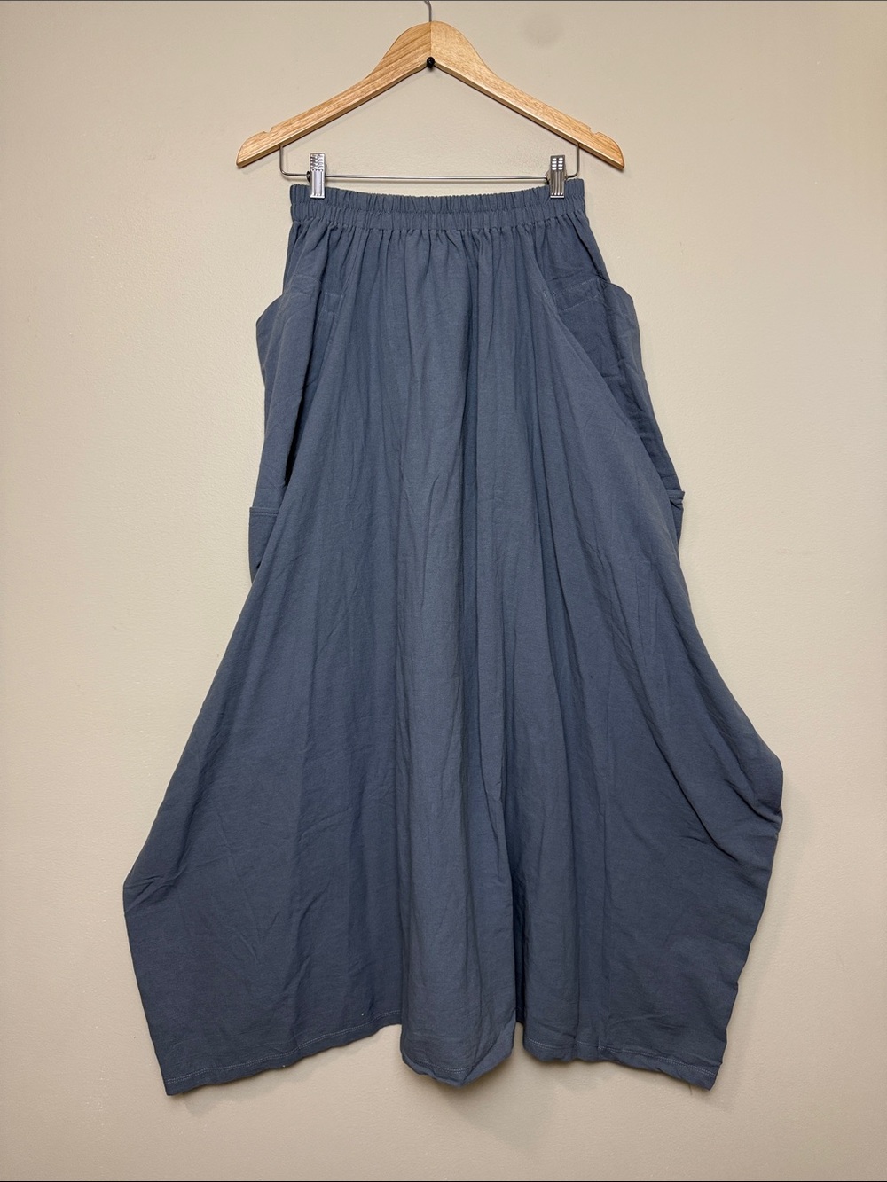 Thaluta Relaxed Maxi Skirt in Slate Blue size S/M